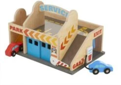 Melissa & Doug Parkhaus Mit Tankstelle Und Waschanlage Aus Holz
