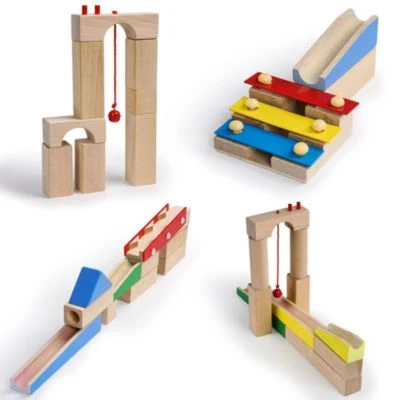 Calmado 200 Teilige Kugelbahn - Murmelbahn Set Aus Holz Für Kinder Inkl. Tasche + Anleitung - Image 3