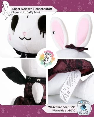 Corimori® Alice Das Gothic-Häschen 26cm Stofftier Plüschtier - Image 5