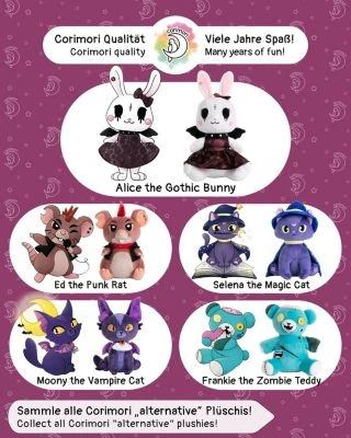 Corimori® Alice Das Gothic-Häschen 26cm Stofftier Plüschtier - Image 6
